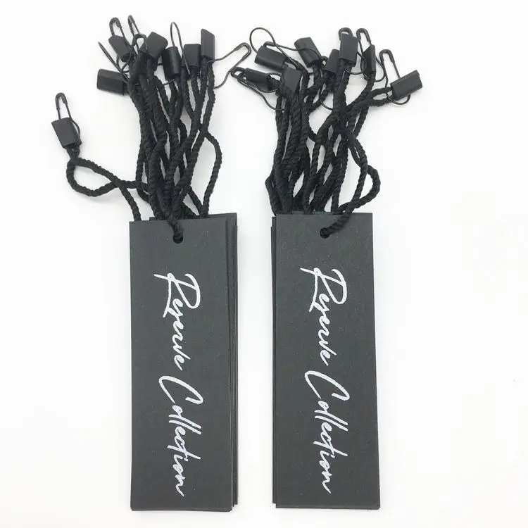 Custom Hang Tags Clothing Tag Custom Clothes Labels Black Card Embossed ...
