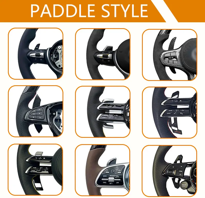 Customized Mahogany Carbon Fiber Leather Retrofit Steering Wheel for Range Rover Discovery 2009-2016 with 40 mm and 45 mm Grip