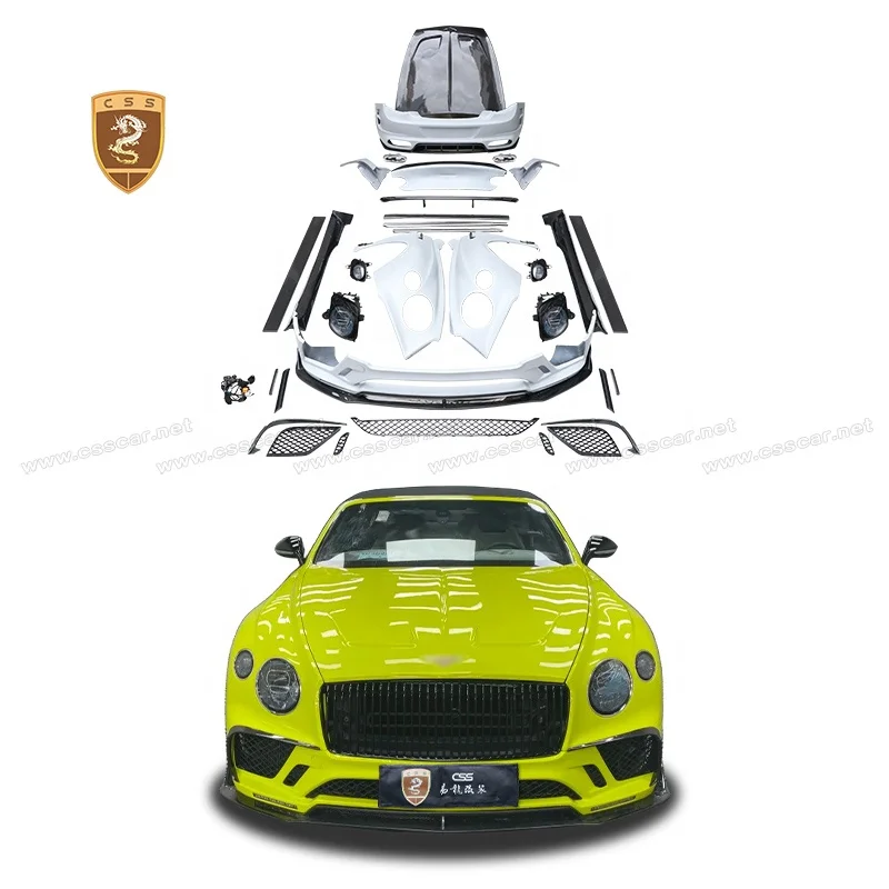 Upgrade 2022 MSY Style Body Kit for Bentley Continental GT 2006-18 Model Car Front Bumper Rear Diffuse Assembly Headlamp Bodykit