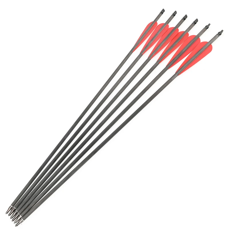Powerful Compound Recurve Bow Metal Shooting Catapult Six Continuous Fire Arrow for Outdoor Hunting