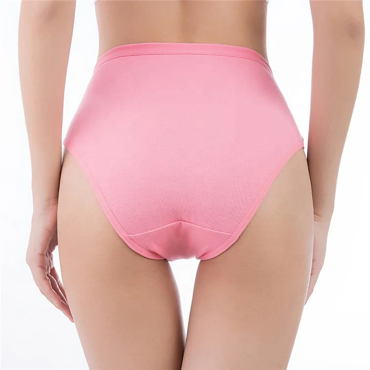 Лидер продаж 2020 женские трусики большого размера однотонные разноцветные Трусики с высокой талией нижнее
