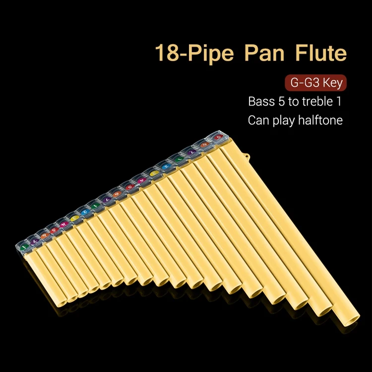 18pipe Pan Flute Gg3 Range & C Key Pan Pipes Abs Panpipes Chinese