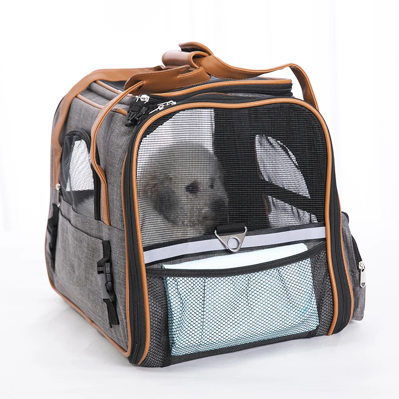 Outdoor Travel Portable Durable Breathable Pet Carrier Bag for Small Medium Dogs Cats manufacture