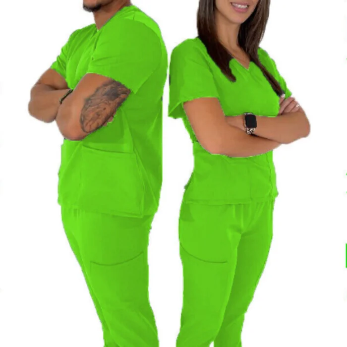Men Doctor Nurse Scrubs Uniforms Sets Hospital Nursing Health Care Work