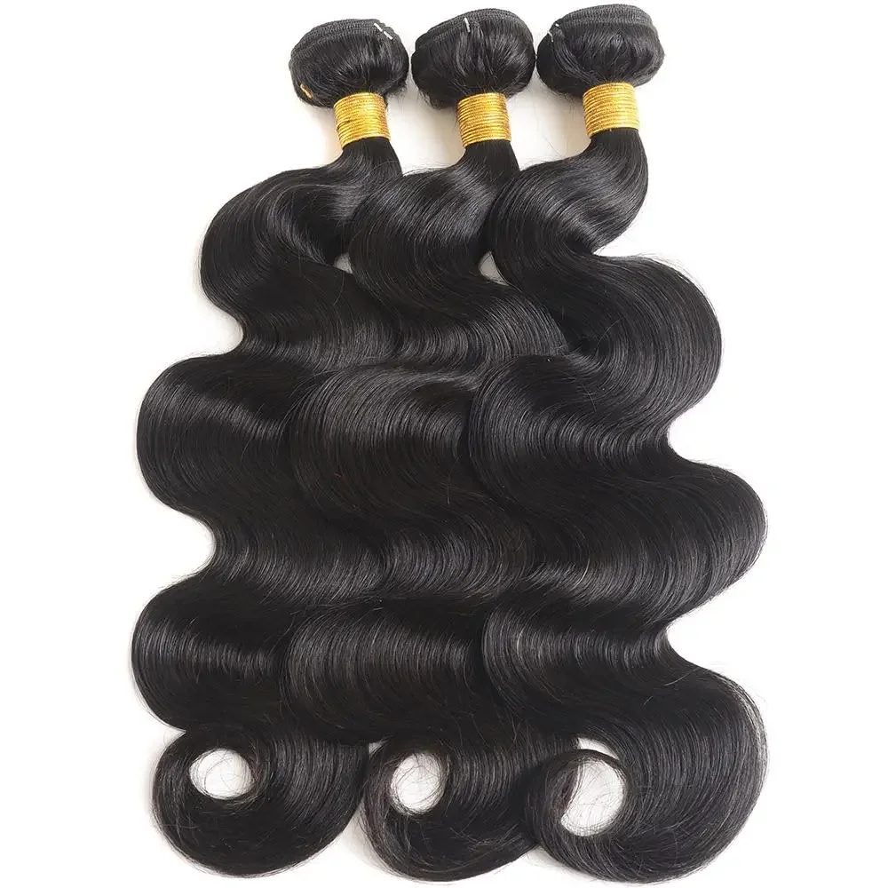 Bundle di capelli vergini brasiliani non trattati con capelli umani ondulati_voghion.com