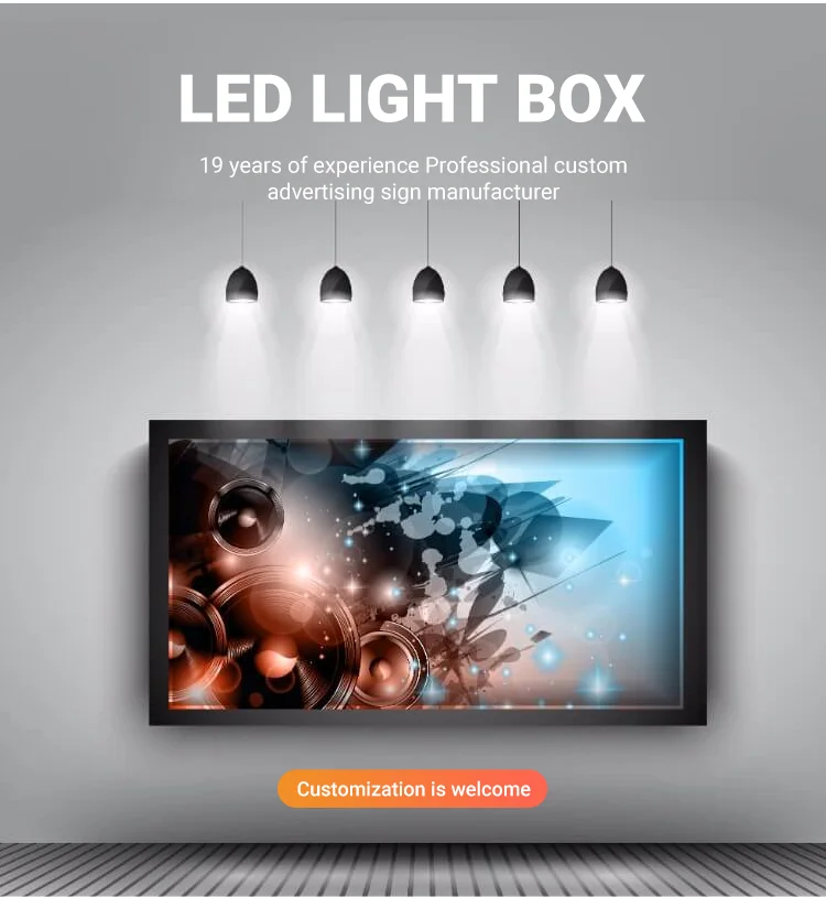 The New Backlit Light Box Neon Lighting Box Advertising Acrylic Led Light Box