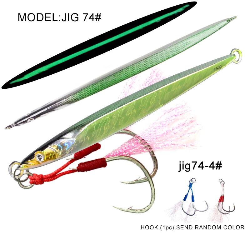 74 # オーシャンフィッシングルアーメタルジグジギングルアーシー人工