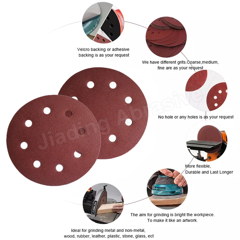 Wholesale Good Quality Abrasive Paper Sandpaper Pads Automotive 5 Inch