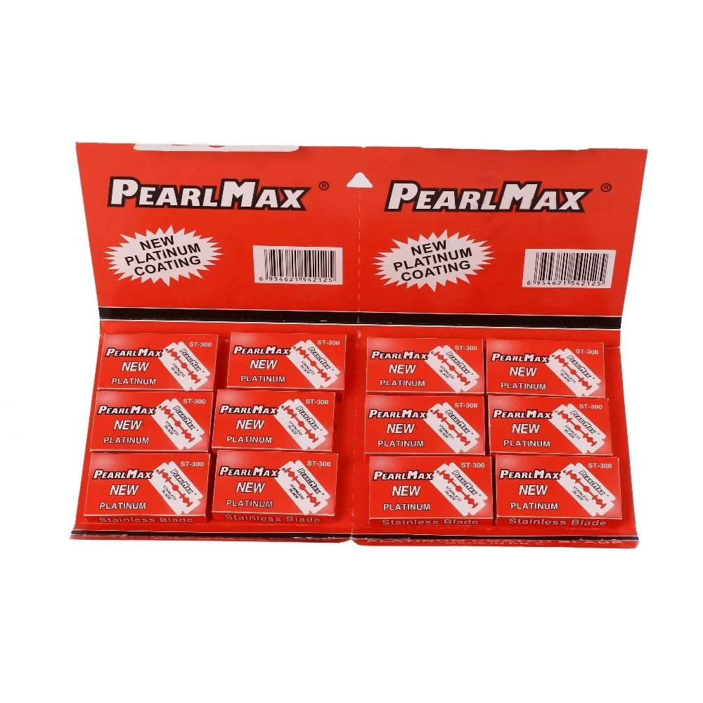 PearlMax Custom Safety Razor Shaving Blade Wholesale Stainless Steel Face Razor Blade Private Logo Shaving Blade