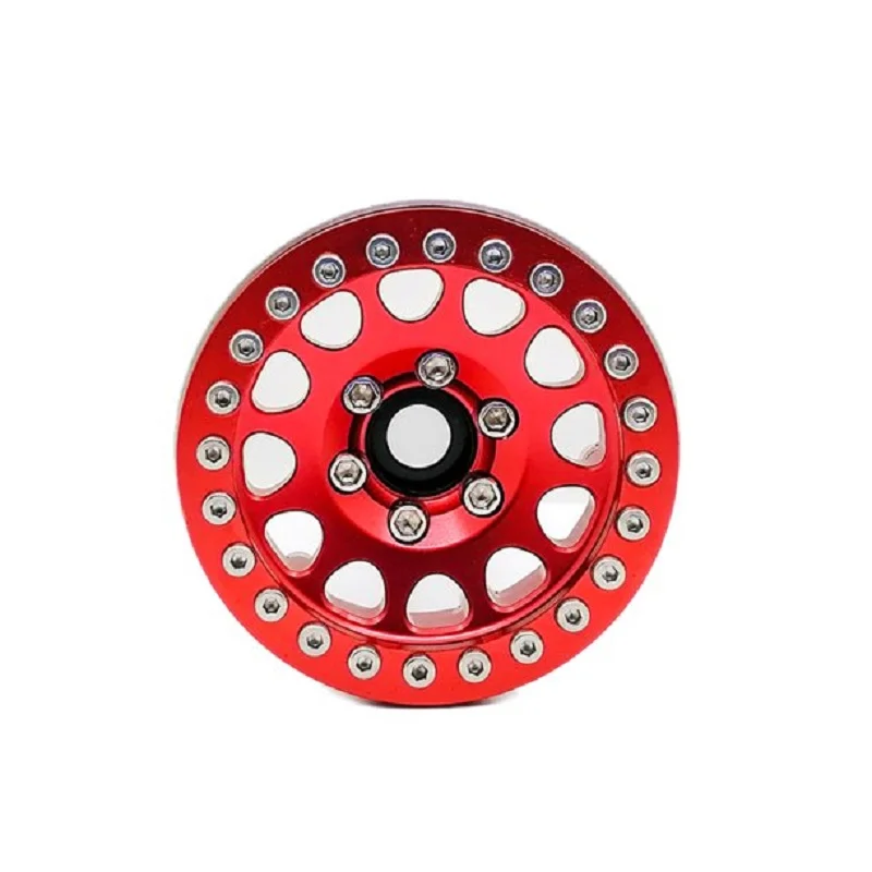 4PCS 1/10 RC Crawler SCX10 90046 TRX-4 D90 CC01 Metal Aluminum Alloy 12MM Hex 1.9" Beadlock Wheel Rims