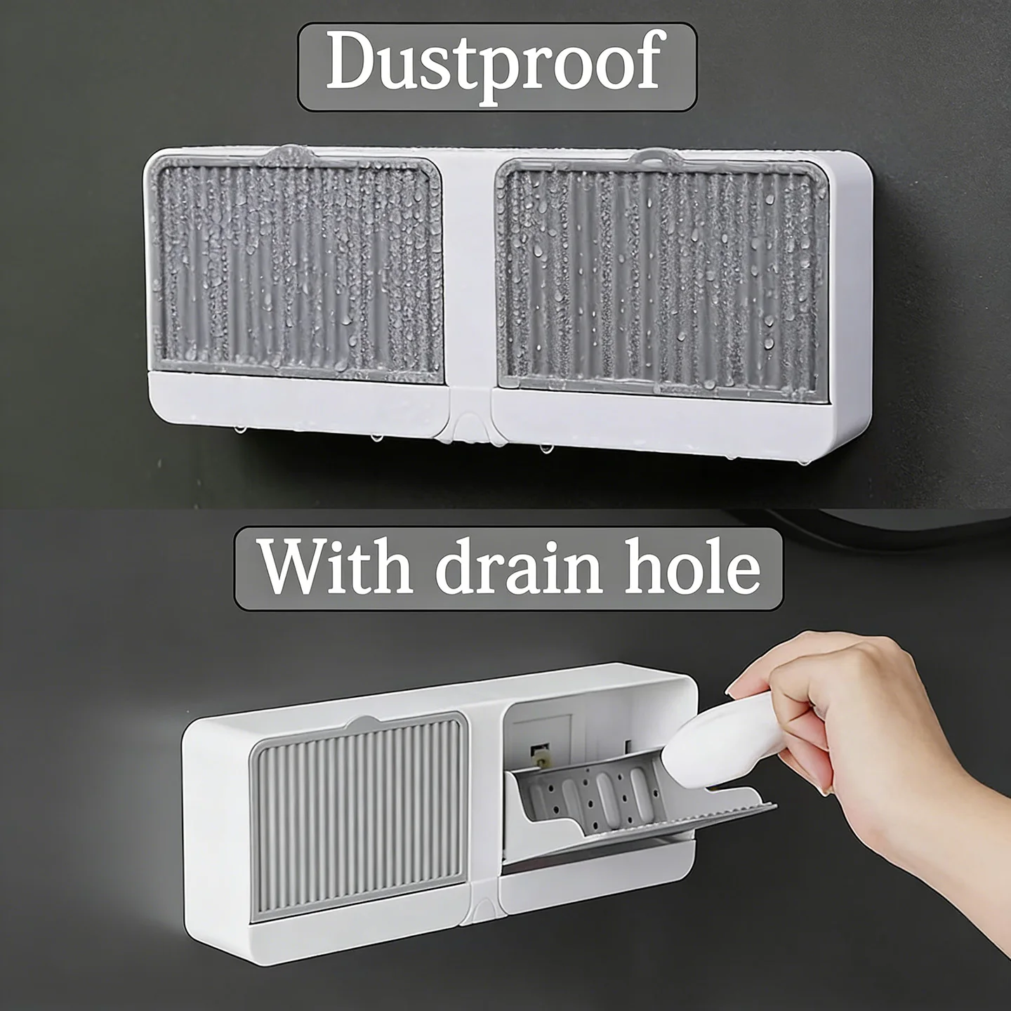 Self-Draining Wall Mounted Soap Holder