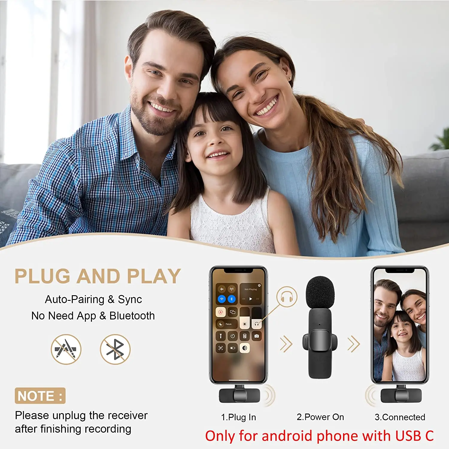M9 Draadloze Lavalier-microfoon Plug-Play Ruisonderdrukking Auto-Sync - K&F Concept