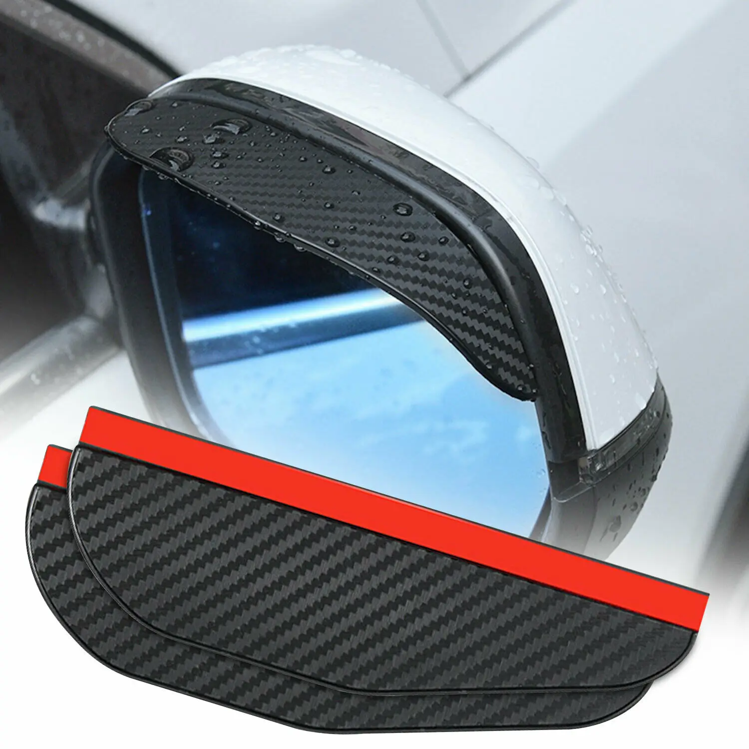 2PCS Antipioggia Specchietto Retrovisore Auto Visiera Protezione
