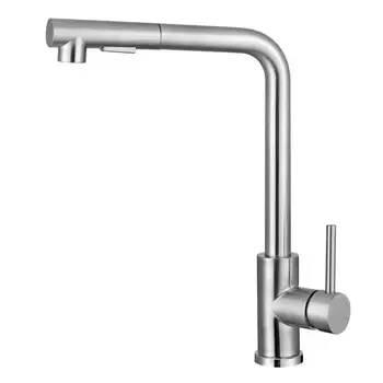 Factory Supply Water Mixer faucet Ceramic Cartridge Steel Single Handle Pull Down Upc Kitchen Faucet