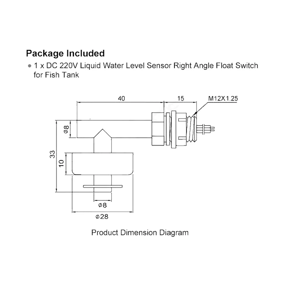Stainless Steel Float Switch For Electric Warm Water Mattress
