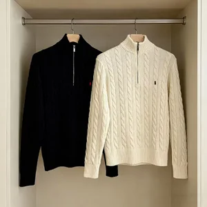 Wholesale Long Sleeve Knitted Custom Cotton Sweater O Neck Knit Sweater Autumn Winter Pullover Cotton Sweater for Men