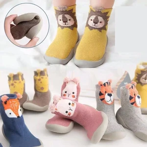 Soft Rubber Sole Sock Shoes Kids Babies First Walkers Toddler Baby Sock Shoe Anti-Slip Knit Sock Baby Shoe