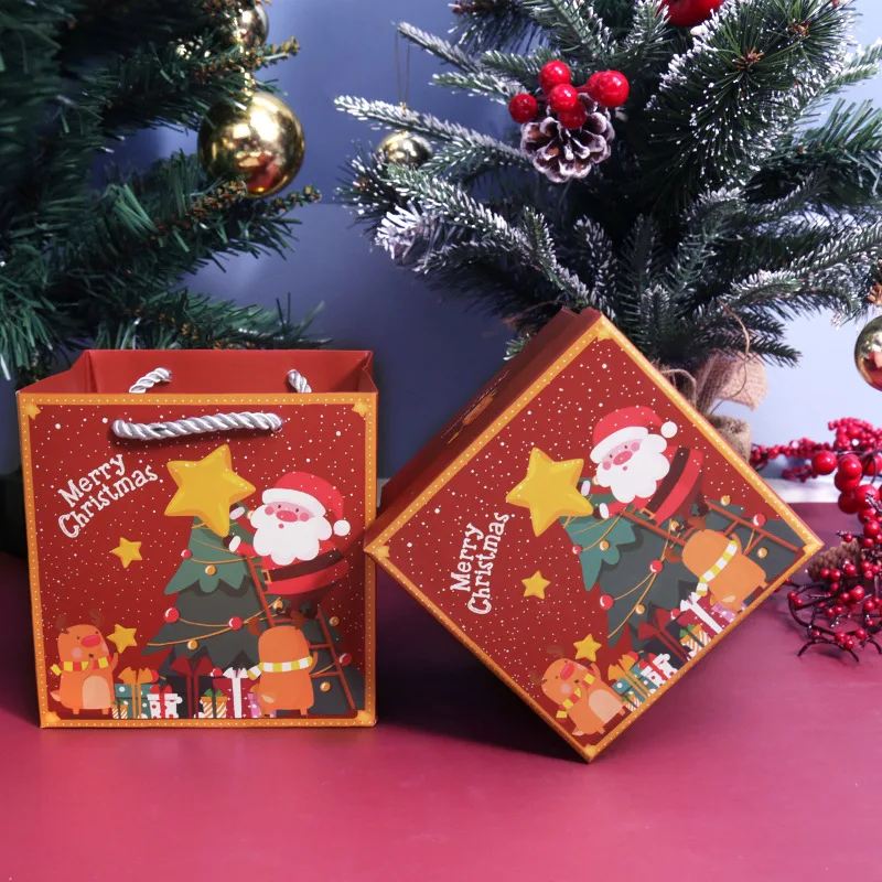 Christmas Nesting Gift Boxes Elegant and Fun Santa Designs Hard Christmas Boxes Perfect for Wrapping Presents or Xmas Decor