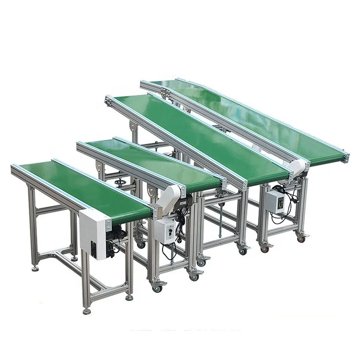 Professional Customization Small Size 2m Length Motor Speed Control Adjustable Height Conveyor Belt