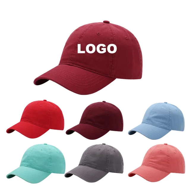 The New Trend Cotton Custom Logo Hip Hop 6 Panel Adjustable Washed Trucker Dad Hat Baseball Cap