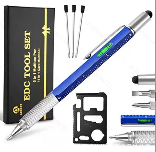 6 in 1  Pen Notebook and Pen Gift Set Multifunctional Screwdriver Tech Pen