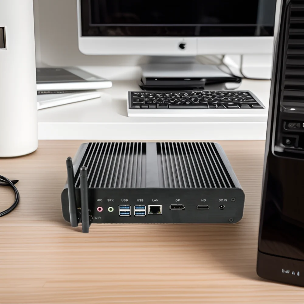 12th Gen Fanless Mini PC Intel Core I7 1255U 1265U 4K HTPC NUC Desktop Computer Server Window11 or Linux Ubuntu DP HD WIFI6