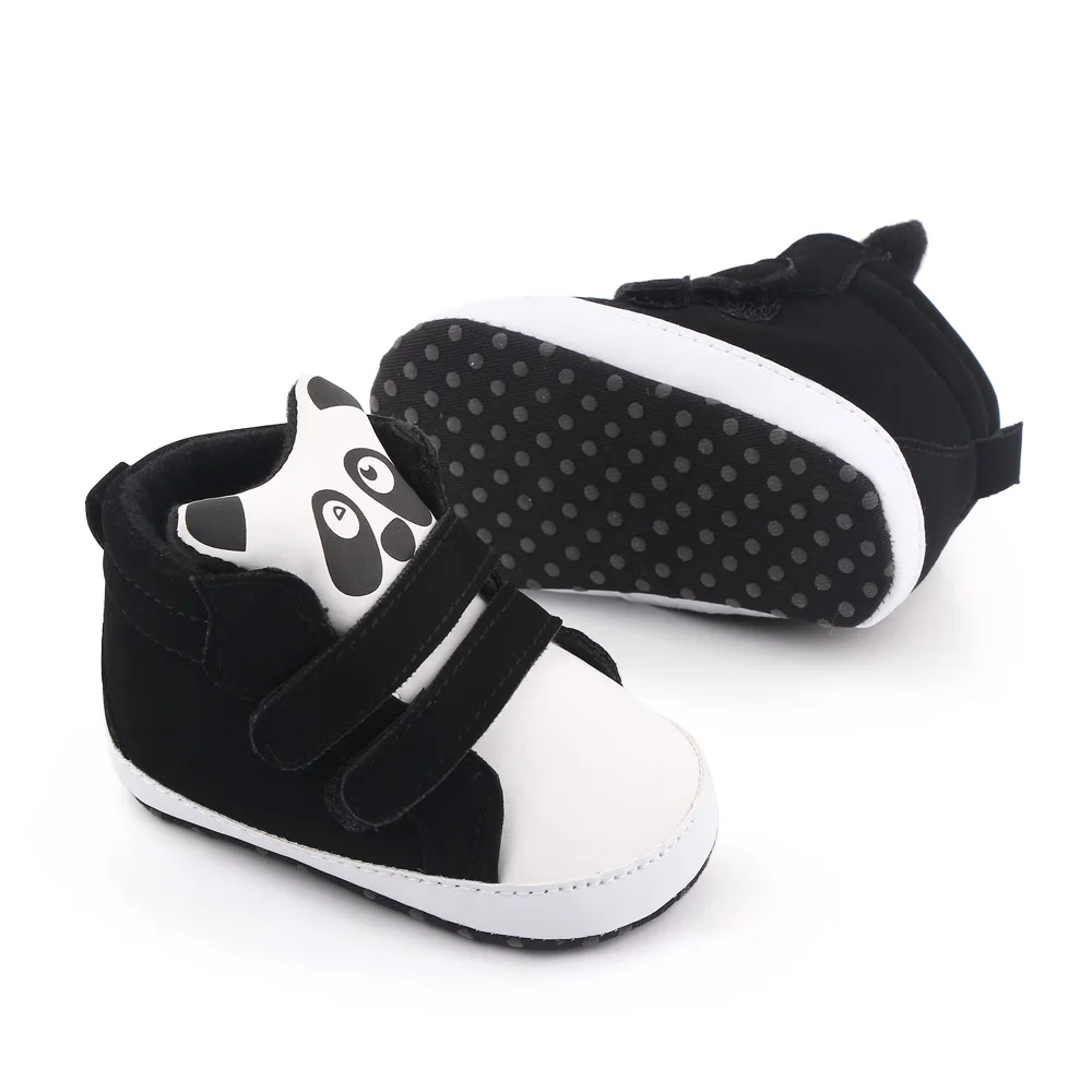 Spring and Autumn Baby Boys Indoor Soft Soled Cute Cartoon Animal Baby High Top Toddler Shoes manufacture