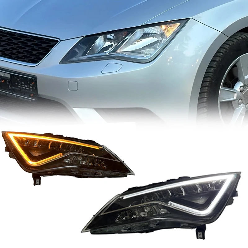 YU Guang For Volkswagen Seat Leon MK3 Headlight 2013 2020 Upgrade Cupras Style Car Head Light Lamp