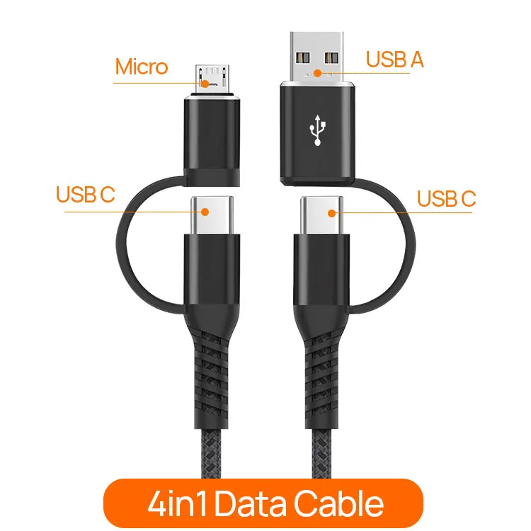 Câble USB-C Vers Micro USB 3A - Nylon Tressé Robuste - Recharge Rapide Pour Téléphone - Marque USLION