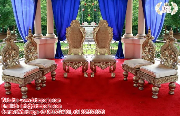 Modern Design Chairs for Wedding Mandap Gujarati Wedding Latest Vidhi Chairs  Set at Rs 50000/pair, Marriage Chair in Patiala