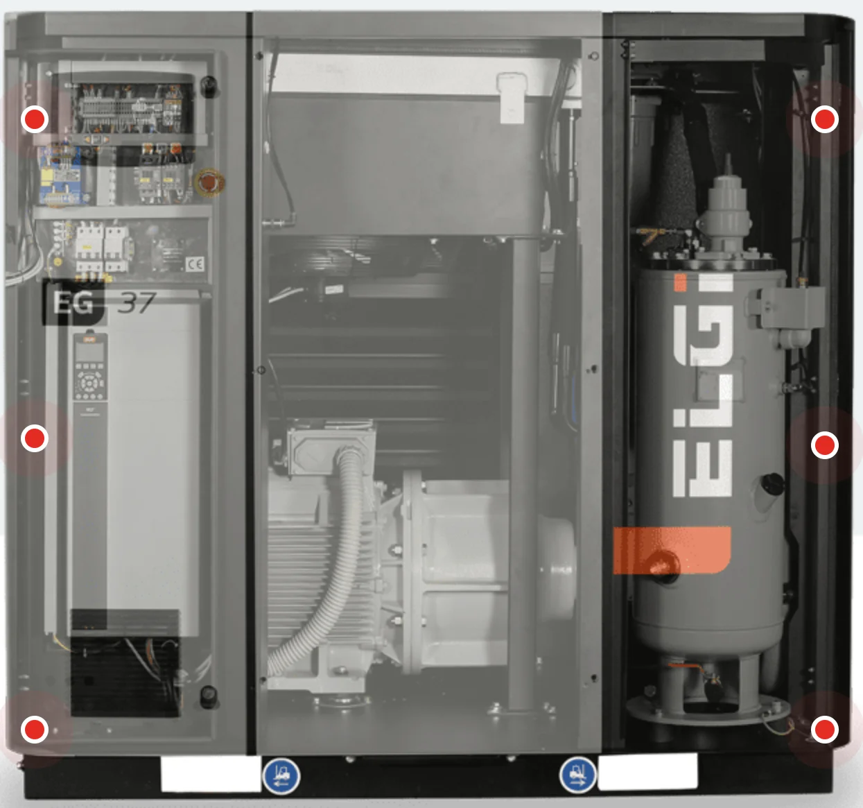 Oil Injection Air Compressor 25hp Screw Air Compressor 18kw Air ...