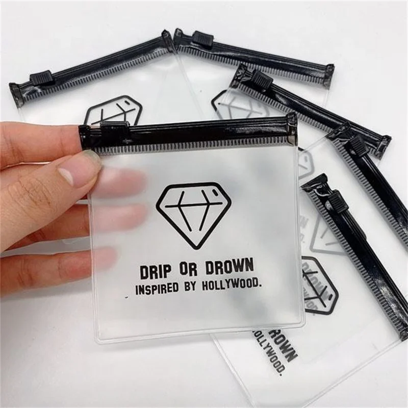 Custom Print Logo Plastic Ziplock Pouch Zip Lock Pvc Small Square