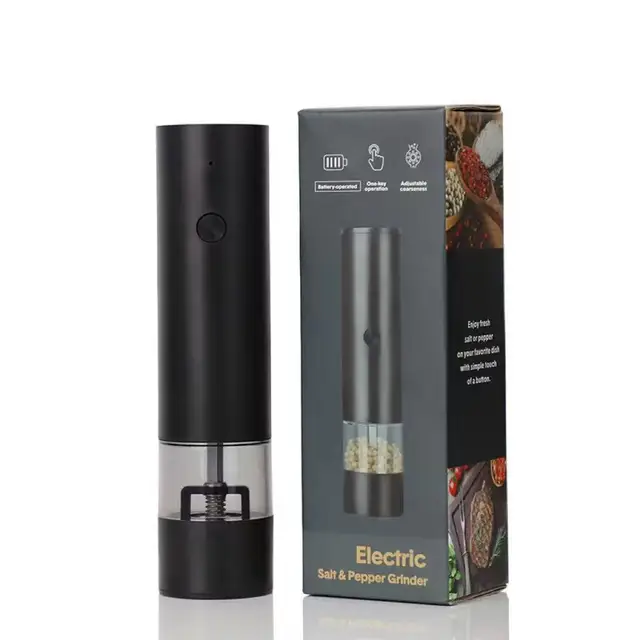 Smart USB Electric Salt Pepper Shaker Set Rechargeable Herb Grinder New Kitchen Accessory Gadget Metal Material
