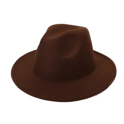 Оптовая продажа 2022 шляпы федоры Женская шерстяная фетровая шляпа широкополая Федора для