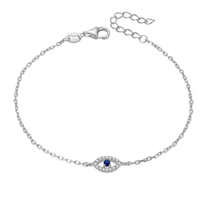 POLIVA New Fashion Charm Bracelet 925 Cz Zircon Evil Eye Bracelet Sterling Silver Women Chain & Link Bracelets Bangles Wedding