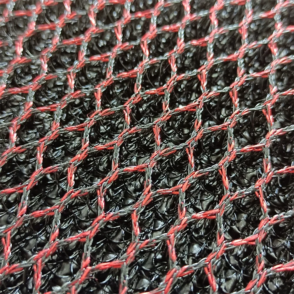 PVC Anti slip Mat With Grid Hollow Net Backing/grid Non slip Pvc Foam Mat
