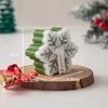 Olive Green Snowflakes (Pomelo Sea)