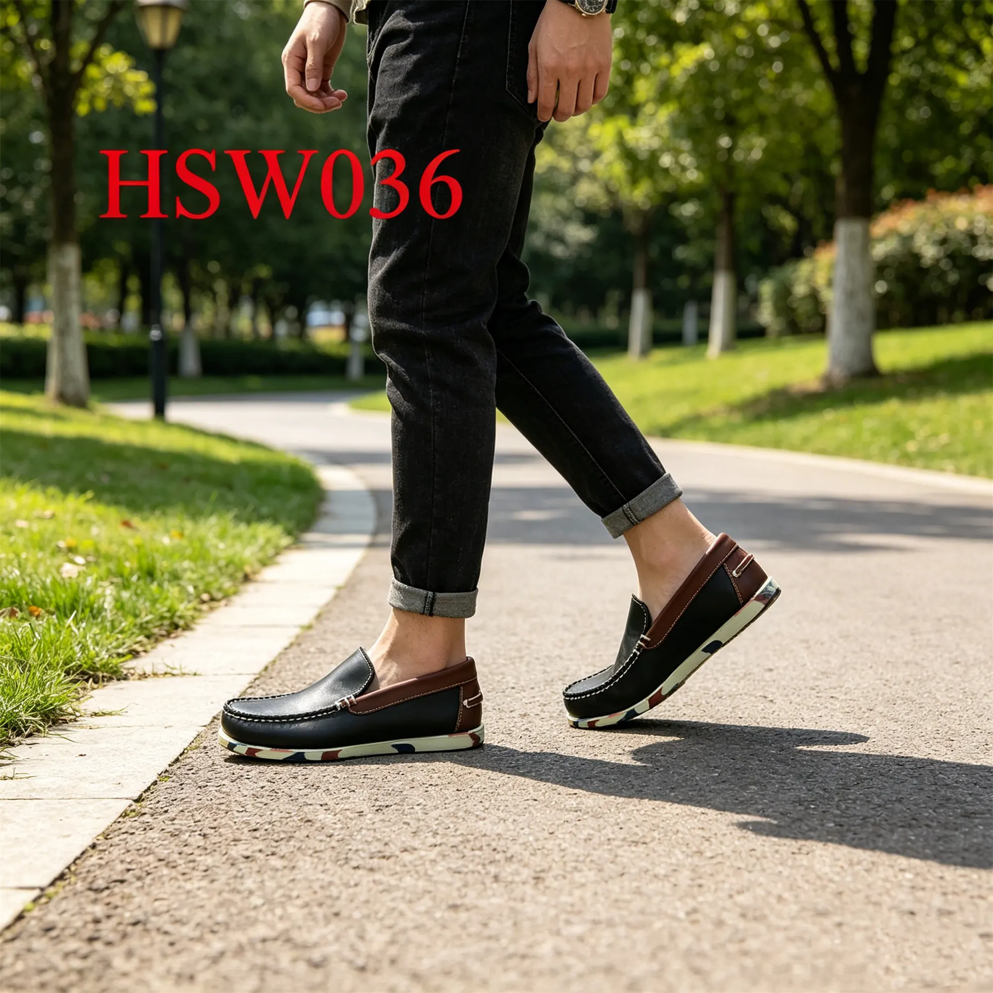 LXG,Community Event Mixed Colorful Sole Anti-dirt Blister-free Boat Shoes Natural Leather Office Delicate Peas Shoes HSW036