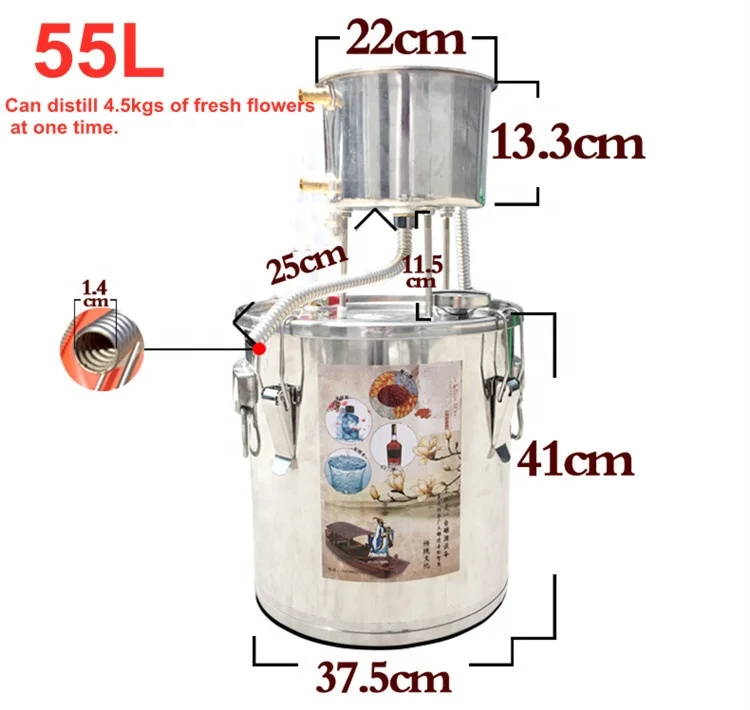 Easy Use Home Alcohol Distiller/ Stainless Steel Essential Oil Making Machine / Essential Oil Steam Distiller