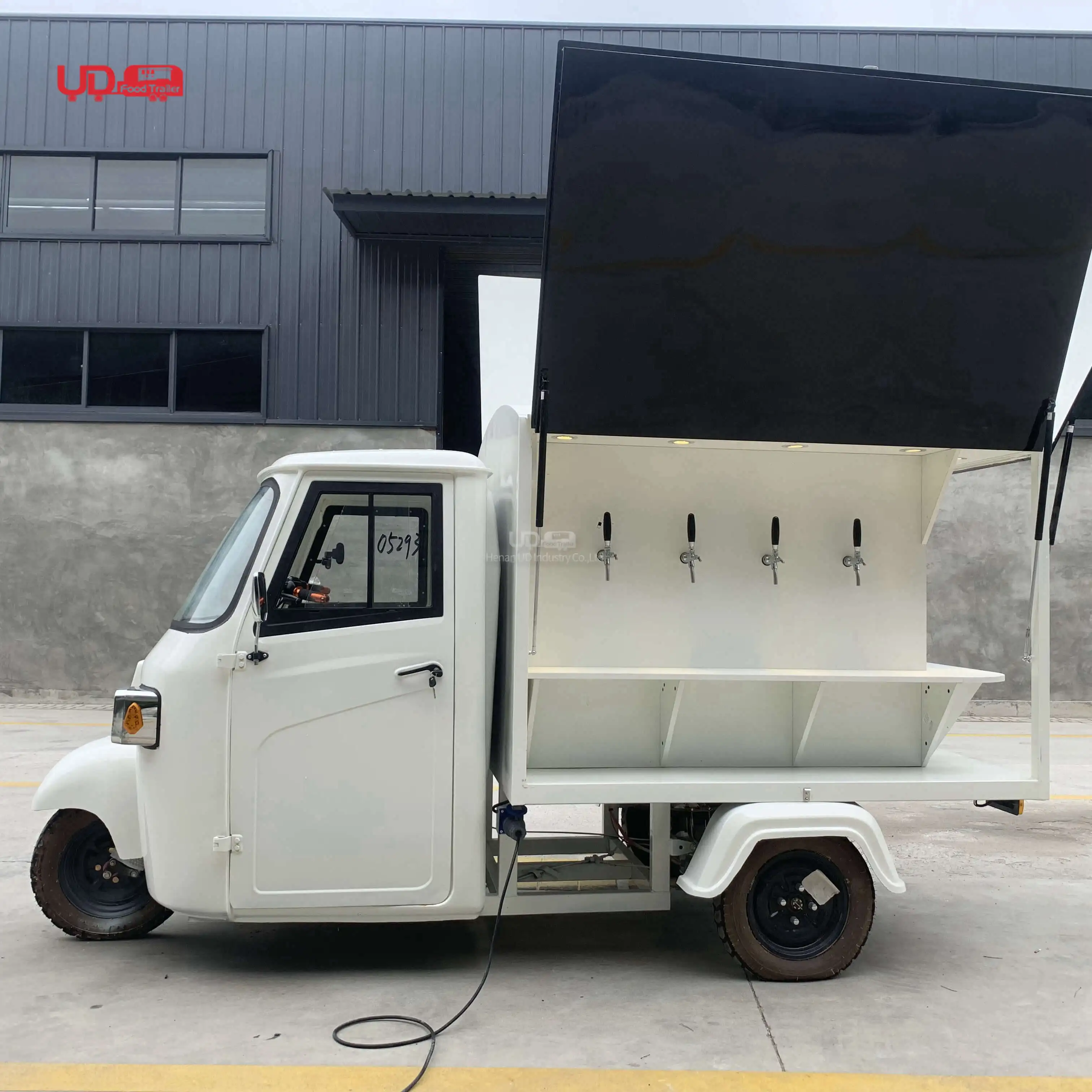 Customized Color Logo Piaggio Ape Mobile Bar Electric Food Truck Tricycle Piaggio Tuk Tuk