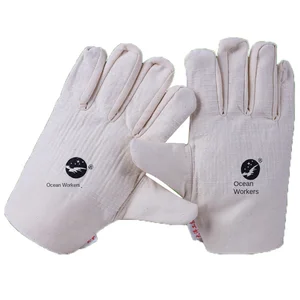 Wholesale Fully Lined Thickened Labor Protection Canvas Gloves Wear-Resistant Electric Welding Safety Gloves