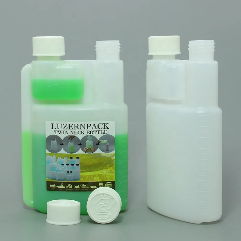 10 oz 300ml HDPE Dual Chamber Plastic Standard Squeeze Bottle for Dosing WHISKY or BRANDY