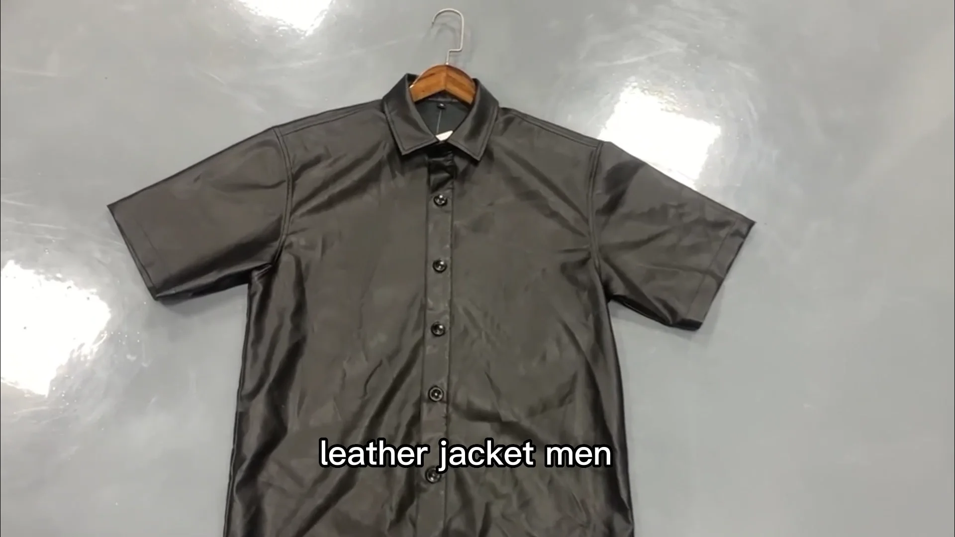 Custom High Quality Mens Streetwear Zip Up Pu Lapel Jacket Patches ...