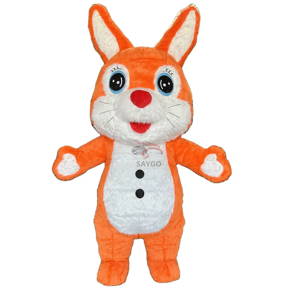 Women Pink Bunny Mascot Costume for Rental 2m 2.6m Inflatable Rabbit Bunny Hare Mascotte Costume Clothing for Celebrate Business