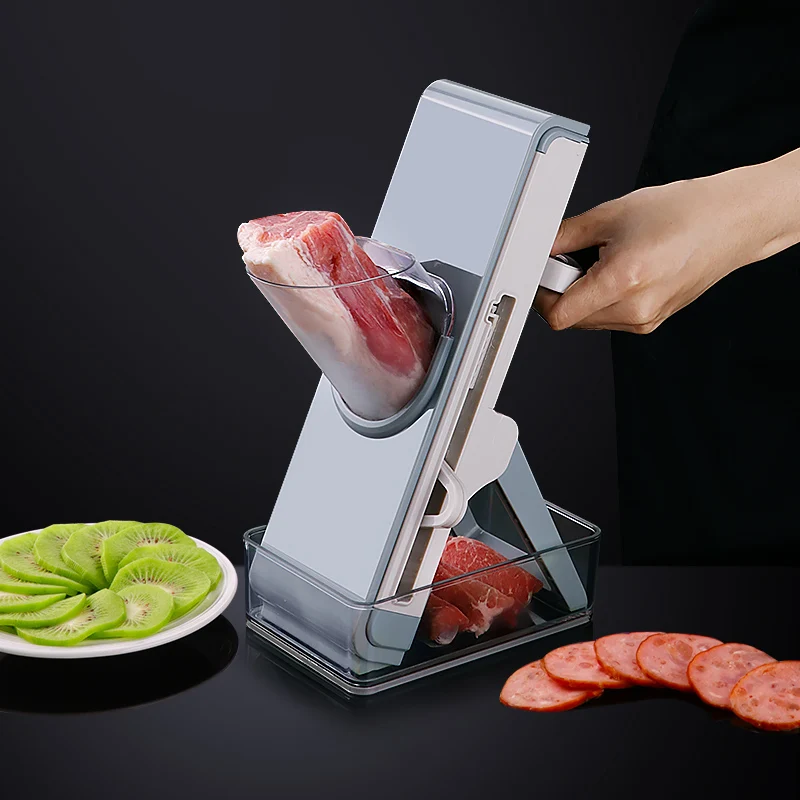Кухонные аксессуары, безопасный ручной измельчитель для лука, овощей, терки, слайсер для замороженного мяса, мандолина, слайсер для овощей, резак