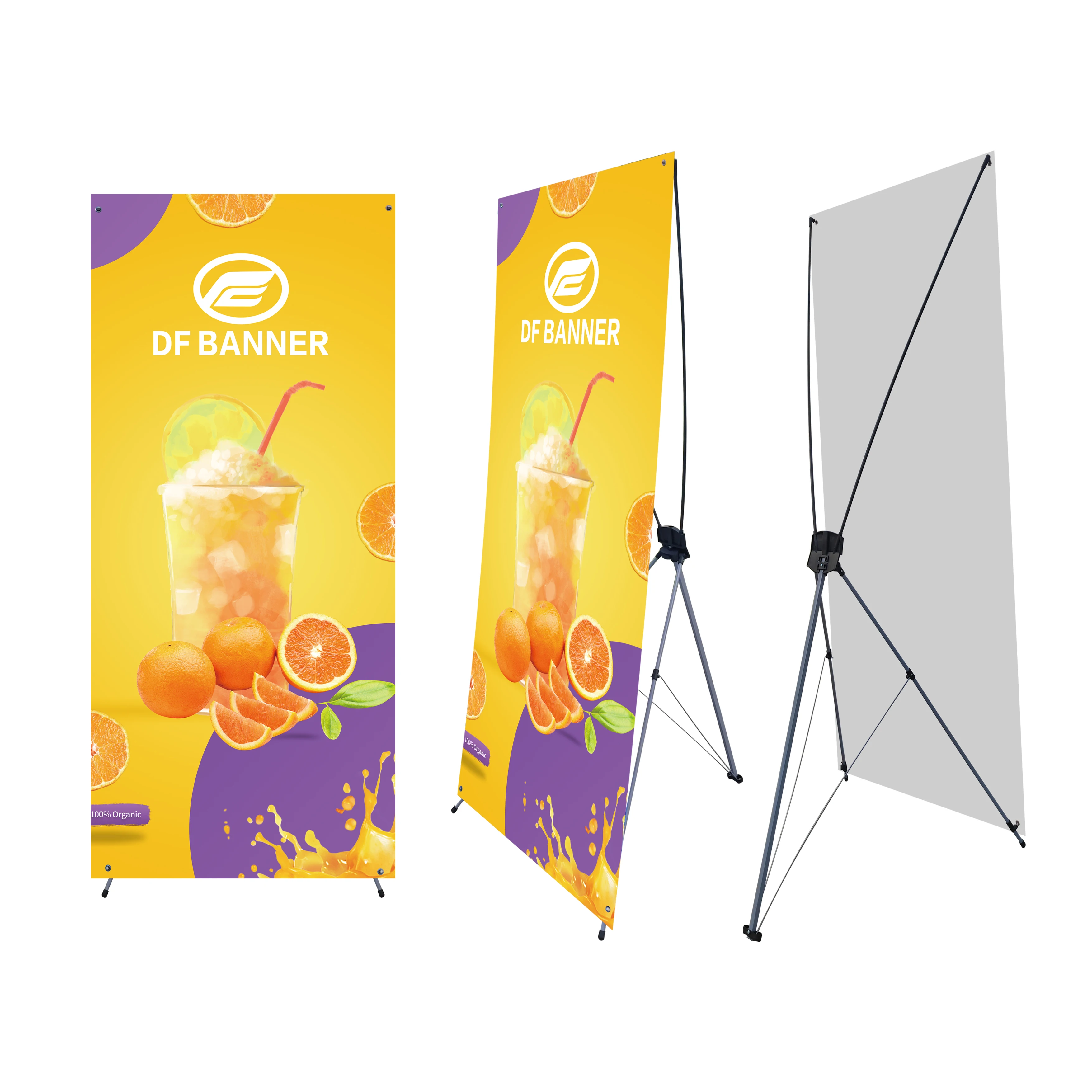Retractable X Frame Banner Advertising Portable X Stand Adjustable