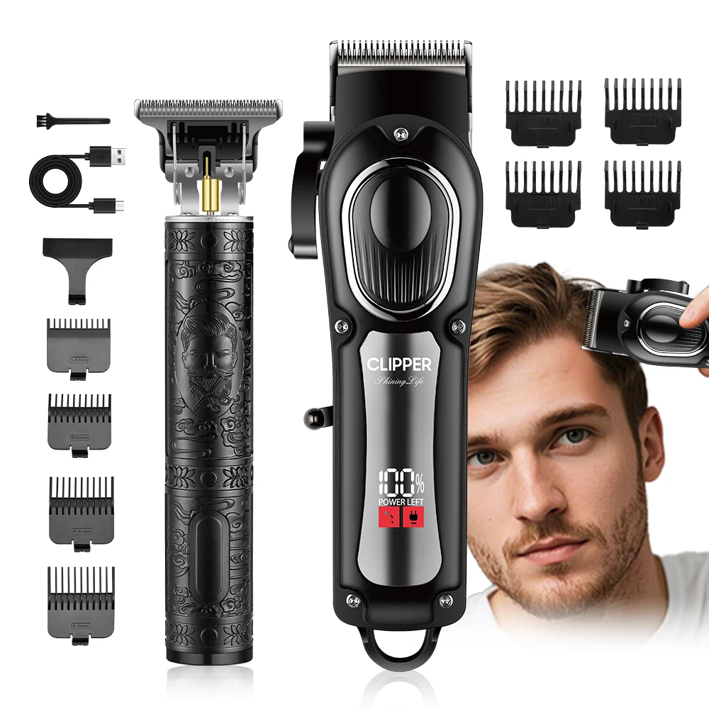 Professional Electric Hair for Clipper for Men Custom Home and Hotel Haircut Machine with Stainless Steel Blade