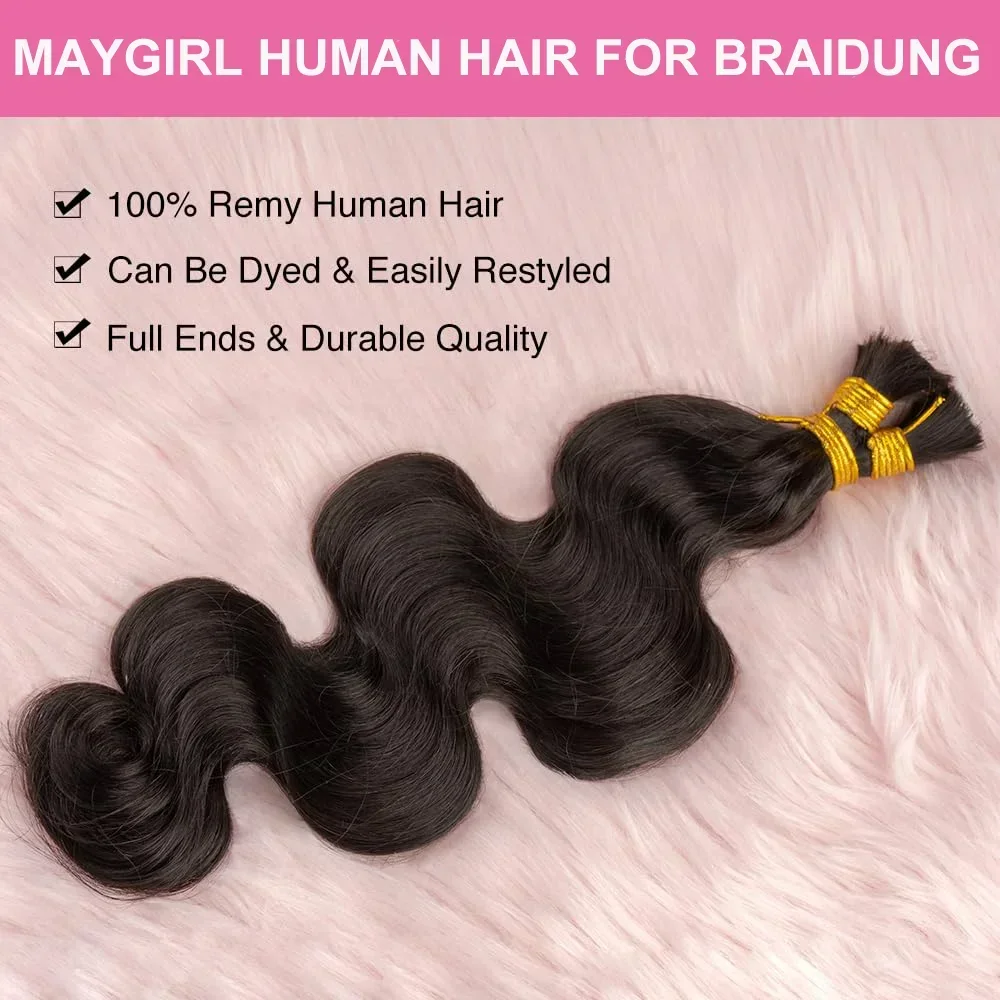 Body Wave Flechten Menschliches Haar Doppelt Gezogen Masse Für Flechten Knotenlose Zöpfe Großhandel_voghion.com