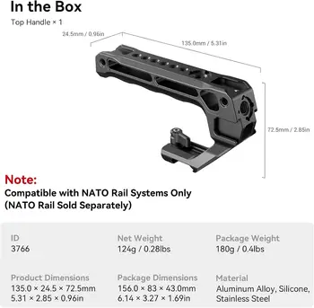 SmallRig Slide Top Handle (Basic Version) 3766 detail image