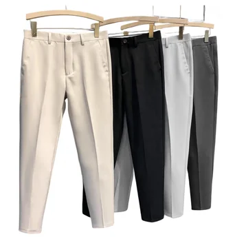 Custom Men's Straight Pants Solid Color Business Pants Men's Trousers Suit Pants Classic
